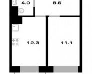 1-комнатная квартира площадью 37.1 кв.м,  | цена 4 675 000 руб. | www.metrprice.ru
