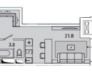 1-комнатная квартира площадью 25 кв.м, Рязанский проспект, 2к3 | цена 5 181 440 руб. | www.metrprice.ru