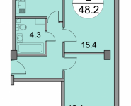 2-комнатная квартира площадью 48.2 кв.м, ул. Чехова, 6 | цена 2 410 000 руб. | www.metrprice.ru