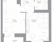 1-комнатная квартира площадью 37.08 кв.м, Володарское шоссе, 23 | цена 2 942 446 руб. | www.metrprice.ru