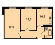 2-комнатная квартира площадью 51.1 кв.м,  | цена 3 294 900 руб. | www.metrprice.ru