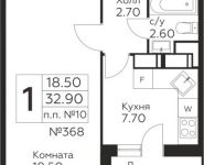 1-комнатная квартира площадью 32.9 кв.м, Косинское шоссе, д.1 | цена 2 576 070 руб. | www.metrprice.ru