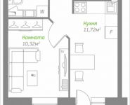 1-комнатная квартира площадью 33.6 кв.м, Володарское шоссе, 20 | цена 2 872 632 руб. | www.metrprice.ru