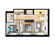 2-комнатная квартира площадью 61.5 кв.м, | цена 7 595 250 руб. | www.metrprice.ru