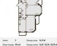 3-комнатная квартира площадью 99.4 кв.м, Можайское ш., 38 | цена 11 033 400 руб. | www.metrprice.ru