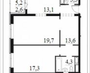 2-комнатная квартира площадью 73.9 кв.м, Мельникова, 1-3к6 | цена 13 651 547 руб. | www.metrprice.ru