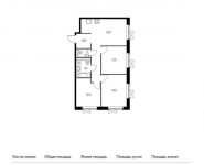 3-комнатная квартира площадью 67.6 кв.м,  | цена 5 401 240 руб. | www.metrprice.ru