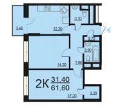 2-комнатная квартира площадью 61 кв.м, Внутренний пр., 8С2 | цена 12 412 400 руб. | www.metrprice.ru