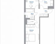 2-комнатная квартира площадью 55.49 кв.м, Новорязанское шоссе, 11, корп.11 | цена 4 086 893 руб. | www.metrprice.ru