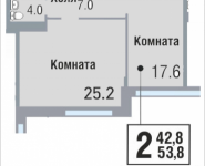 2-комнатная квартира площадью 53.8 кв.м, Саморы Машела, 5 | цена 7 316 800 руб. | www.metrprice.ru