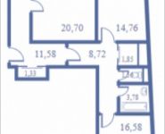 3-комнатная квартира площадью 99.9 кв.м, Кудрявцева, 12 | цена 10 689 300 руб. | www.metrprice.ru