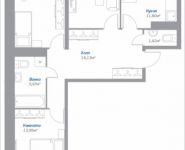 3-комнатная квартира площадью 78.22 кв.м, Новорязанское шоссе, 9, корп.9 | цена 5 316 848 руб. | www.metrprice.ru