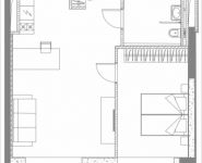 2-комнатная квартира площадью 54.03 кв.м, 1-я улица Леонова, 1 | цена 8 135 026 руб. | www.metrprice.ru