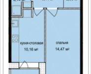 1-комнатная квартира площадью 36.67 кв.м, Октябрьская, к6 | цена 3 859 837 руб. | www.metrprice.ru