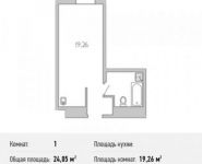 1-комнатная квартира площадью 24 кв.м, Комдива Орлова ул., ВЛ1 | цена 3 823 950 руб. | www.metrprice.ru
