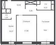 1-комнатная квартира площадью 78 кв.м, Мичуринский просп., 1 | цена 36 654 510 руб. | www.metrprice.ru