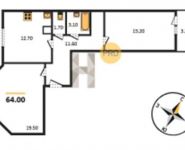 2-комнатная квартира площадью 64 кв.м, Аннинская улица, 12 | цена 5 012 031 руб. | www.metrprice.ru