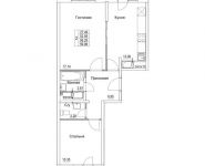 2-комнатная квартира площадью 56.29 кв.м, 2-я Муравская | цена 7 813 142 руб. | www.metrprice.ru