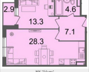 2-комнатная квартира площадью 54.8 кв.м, Серебрякова, влд 11-13, корп.2 | цена 8 099 440 руб. | www.metrprice.ru