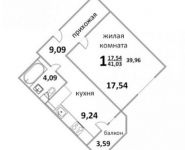 1-комнатная квартира площадью 40 кв.м, Народная ул., 23 | цена 2 923 648 руб. | www.metrprice.ru