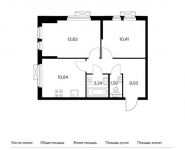 2-комнатная квартира площадью 48.74 кв.м, Складочная ул, 6к1 | цена 10 883 642 руб. | www.metrprice.ru