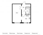 1-комнатная квартира площадью 47.1 кв.м,  | цена 4 248 420 руб. | www.metrprice.ru