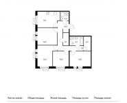 4-комнатная квартира площадью 94.6 кв.м, Александры Монаховой ул, 90к4 | цена 11 531 740 руб. | www.metrprice.ru