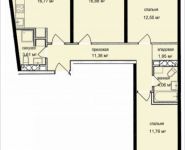 3-комнатная квартира площадью 80.5 кв.м, Октябрьская, к5 | цена 6 226 382 руб. | www.metrprice.ru