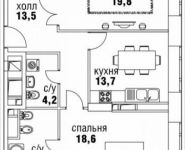 2-комнатная квартира площадью 83 кв.м, улица Николая Химушина, 9к2 | цена 32 546 250 руб. | www.metrprice.ru