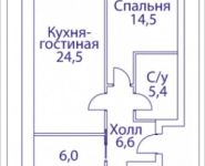 1-комнатная квартира площадью 57 кв.м, Шелепихинская набережная, влд 34, корп.1 | цена 17 785 140 руб. | www.metrprice.ru