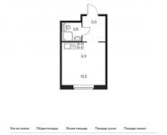 1-комнатная квартира площадью 23.7 кв.м,  | цена 2 853 480 руб. | www.metrprice.ru