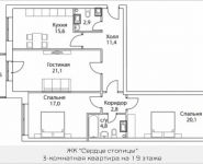 3-комнатная квартира площадью 100 кв.м, Шелепихинская набережная, влд 34, корп.4 | цена 26 490 290 руб. | www.metrprice.ru