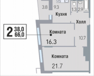 2-комнатная квартира площадью 66 кв.м, Саморы Машела, 5 | цена 8 919 900 руб. | www.metrprice.ru