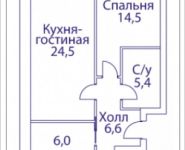 1-комнатная квартира площадью 58 кв.м, Шелепихинская набережная, влд 34, корп.1 | цена 17 468 098 руб. | www.metrprice.ru