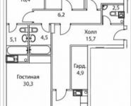 4-комнатная квартира площадью 140.4 кв.м, улица Николая Химушина, 9к2 | цена 47 174 400 руб. | www.metrprice.ru