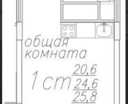 1-комнатная квартира площадью 26 кв.м, Аэроклубная ул., 15 | цена 1 550 000 руб. | www.metrprice.ru