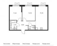 2-комнатная квартира площадью 58.67 кв.м, Лобненская ул, 13Б | цена 9 258 126 руб. | www.metrprice.ru