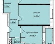 2-комнатная квартира площадью 59.69 кв.м, Октябрьская, к6 | цена 5 683 749 руб. | www.metrprice.ru