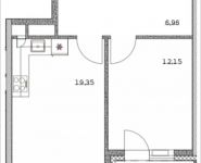 2-комнатная квартира площадью 46.47 кв.м, Лазоревый пр., 3 | цена 8 984 788 руб. | www.metrprice.ru
