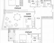 2-комнатная квартира площадью 111 кв.м, Минская, 2 корп. 1, корп.2 | цена 52 553 800 руб. | www.metrprice.ru