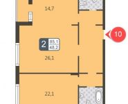 2-комнатная квартира площадью 85.1 кв.м, Сосинская улица, 6 | цена 15 685 000 руб. | www.metrprice.ru