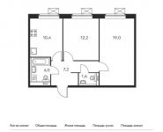 2-комнатная квартира площадью 54.4 кв.м, Люблинская ул, 72к2 | цена 8 736 640 руб. | www.metrprice.ru
