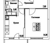 3-комнатная квартира площадью 58.2 кв.м, Заречная ул, вл2/1 | цена 15 335 700 руб. | www.metrprice.ru