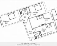 3-комнатная квартира площадью 98 кв.м в Микрорайон "Лобаново", Шелепихинская набережная, влд 34, корп.3 | цена 28 322 000 руб. | www.metrprice.ru