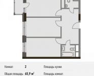 2-комнатная квартира площадью 65.9 кв.м, Береговой пр., ВЛ5 | цена 15 157 000 руб. | www.metrprice.ru