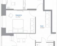 2-комнатная квартира площадью 50.94 кв.м, Новорязанское шоссе, 9, корп.9 | цена 3 761 358 руб. | www.metrprice.ru