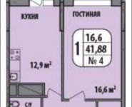 1-комнатная квартира площадью 41 кв.м, Чечерский пр., 126 | цена 5 304 800 руб. | www.metrprice.ru