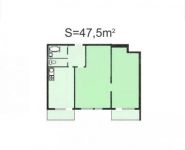 2-комнатная квартира площадью 48 кв.м, Амундсена ул., 16К2 | цена 12 000 000 руб. | www.metrprice.ru