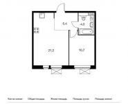 1-комнатная квартира площадью 41.2 кв.м,  | цена 4 021 120 руб. | www.metrprice.ru