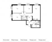 3-комнатная квартира площадью 93.1 кв.м, | цена 8 257 970 руб. | www.metrprice.ru